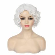 get the perfect 1920s look with kaneles short white curly wig for women - ideal for halloween, cosplay and costume parties logo