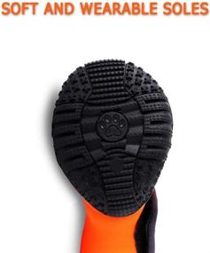 img 1 attached to 🐾 Petbobi Waterproof Dog Shoes in Fluorescent Orange - Adjustable Straps, Rugged Anti-Slip Sole - Paw Protectors for All-Weather Comfort - Easy to Wear - Suitable for Small, Medium, and Large Dogs