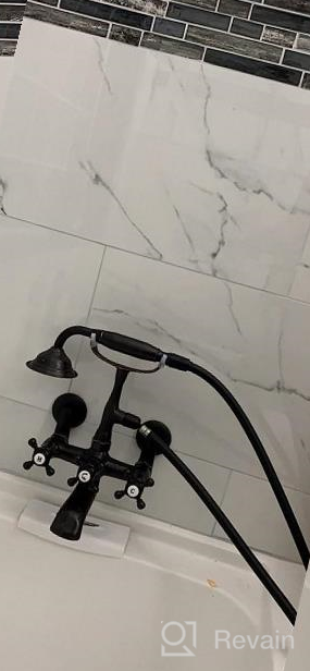 img 1 attached to Upgrade Your Bathroom With Sumerain Clawfoot Tub Faucet In Brushed Nickel With Shower Head Included review by Ray Gist