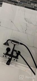 img 7 attached to Upgrade Your Bathroom With Sumerain Clawfoot Tub Faucet In Brushed Nickel With Shower Head Included