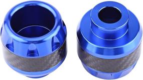 img 2 attached to Anauto Motorcycle Front Fork Frame Sliders 1 Pair Of Carbon Fiber Plastic Fork Frame Sliders Crash Protection(Blue)