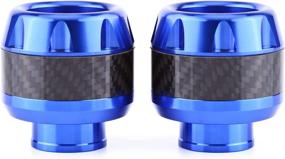 img 1 attached to Anauto Motorcycle Front Fork Frame Sliders 1 Pair Of Carbon Fiber Plastic Fork Frame Sliders Crash Protection(Blue)