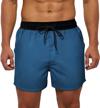 men's swim trunks quick dry solid beach sports shorts w/ back zipper pockets - aotorr logo