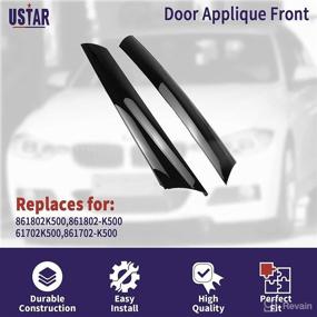 img 2 attached to USTAR Windshield Pillar Trim Panel Molding | Compatible with Kia Soul 2010-2013 | Replaces 861802K500 & 861702K500 | A-Pillar Pack | Gloss Black