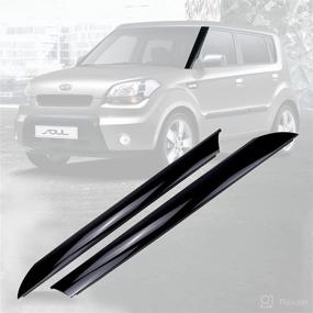 img 3 attached to USTAR Windshield Pillar Trim Panel Molding | Compatible with Kia Soul 2010-2013 | Replaces 861802K500 & 861702K500 | A-Pillar Pack | Gloss Black