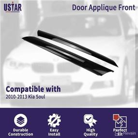 img 1 attached to USTAR Windshield Pillar Trim Panel Molding | Compatible with Kia Soul 2010-2013 | Replaces 861802K500 & 861702K500 | A-Pillar Pack | Gloss Black