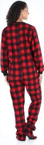 img 2 attached to Cozy Up With SleepytimePJs Unisex Fleece Footed Onesie Pajamas In Solid Colors And Buffalo Plaid Patterns