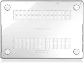 img 1 attached to Защитный чехол с глянцевым кристаллом и твердой оболочкой для MacBook Pro 16 дюймов 2021 2022, модель A2485 с чипом M1 Pro / M1 Max и сенсорным идентификатором + ткань из микрофибры - прозрачный