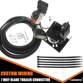 img 1 attached to 2015-2021 Ford F-150 CARROFIX T-Connector Custom Tow Wiring Harness With 7-Way RV Blade Trailer Connector