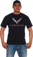 👕 jh design group men's chevy corvette c7 crew neck t-shirt: black, gray & red stylish delight! логотип