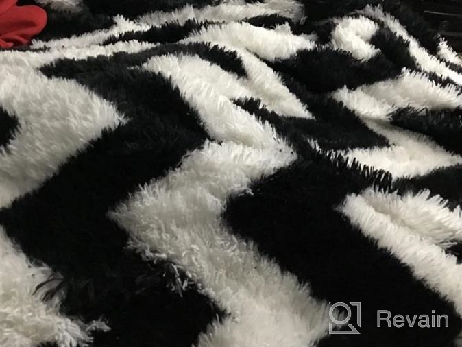 img 1 attached to Luxury Shaggy Faux Fur Duvet Cover Set 3 Piece Soft Fluffy Fuzzy Comforter Set Marble Print Bedding With Zipper Closure And 2 Pillow Covers, Tie Dye Dark Grey Color (Queen Size) review by Richard Bowens