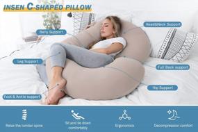 img 2 attached to INSEN Pregnancy Pillow: Maternity Body Pillow For Women, Support Pillow For Back And Hip Pain During Pregnancy, In Apricot Color
