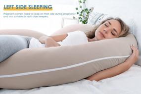 img 1 attached to INSEN Pregnancy Pillow: Maternity Body Pillow For Women, Support Pillow For Back And Hip Pain During Pregnancy, In Apricot Color