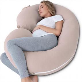 img 4 attached to INSEN Pregnancy Pillow: Maternity Body Pillow For Women, Support Pillow For Back And Hip Pain During Pregnancy, In Apricot Color