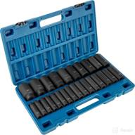 vevor 26-piece 1/2 inch impact socket set - deep, 6-point metric sockets (10mm - 36mm) - heavy-duty cr-v construction - storage cage included логотип