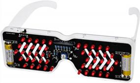 img 3 attached to Sound Activated LED Eyeglasses DIY Kit: Gikfun Light Up Glasses Soldering Practice For School Learning Project EK1972