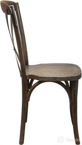 img 2 attached to Enhance Your Décor with 🪑 the Advantage Dark Driftwood X-Back Chair