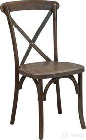 img 4 attached to Enhance Your Décor with 🪑 the Advantage Dark Driftwood X-Back Chair