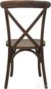 img 3 attached to Enhance Your Décor with 🪑 the Advantage Dark Driftwood X-Back Chair
