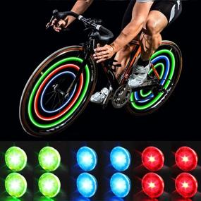 img 4 attached to Safe Cycling With MapleSeeker Bike Wheel Lights - Waterproof, Easy To Install & Batteries Included!