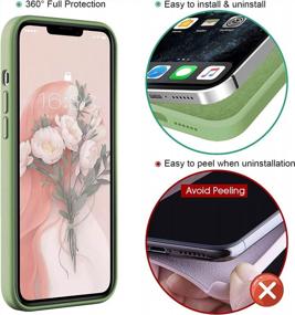 img 1 attached to MILPROX IPhone 13 Pro Case With Screen Protector - Durable Silicone Bumper And Soft Microfiber Lining For Ultimate Protection In Mint