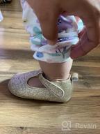 img 1 attached to Stylish and Comfortable Baby Girls Soft Sole Leather T-Strap Mary Jane Shoes for Infants and Toddlers review by Jessica Williams