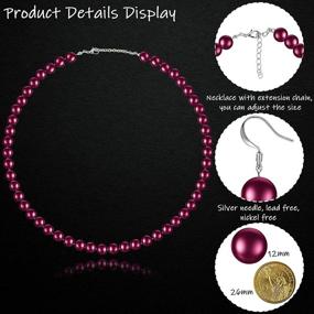 img 2 attached to 💎 Chic Simulated Jewelry Sets: Necklace, Bracelet, and Earrings for Women