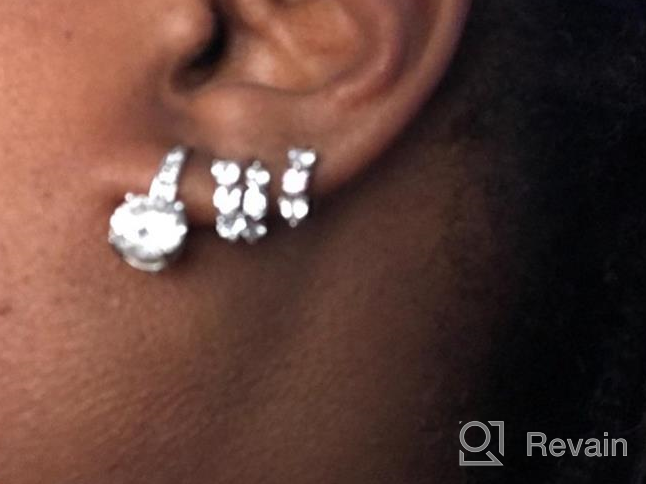 img 1 attached to 💎 Sterling Silver Huggie Earrings: Adorable Girls' Jewelry to Sparkle in Style! review by Mike Zeigler