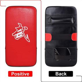 img 1 attached to TLBTEK Taekwondo Kick Pad - PU Leather Curved Strike Shield For MMA, Muay Thai, Kickboxing Training And Martial Arts Punching Practice