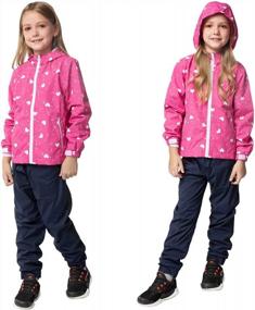 img 1 attached to Stylish And Practical: Hiheart Lightweight Hooded Raincoat For Girls With Mesh Lining And Waterproof Protection