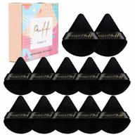 12-piece magefy triangle powder puff set - soft makeup tool for face, eye & body foundation setting logo