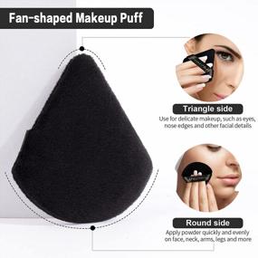 img 1 attached to 12-Piece MAGEFY Triangle Powder Puff Set - Soft Makeup Tool For Face, Eye & Body Foundation Setting