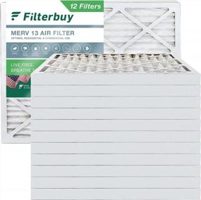 img 4 attached to Filterbuy 10X16X2 Air Filter MERV 13 Optimal Defense (12-Pack), Pleated HVAC AC Furnace Air Filters Replacement (Actual Size: 9.50 X 15.50 X 1.75 Inches)