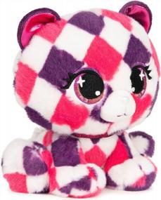 img 3 attached to Designer Fashion Teddy Bear: GUND P.Lushes Quinn O’Bearci Premium Stuffed Animal In Pink/Purple, 6 Inches