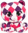 designer fashion teddy bear: gund p.lushes quinn o’bearci premium stuffed animal in pink/purple, 6 inches logo