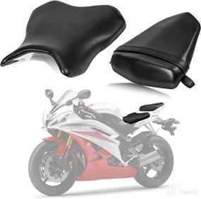 img 4 attached to Comfortable PLSER Front Rider Driver Rear Passenger Seat Pillion Cushion for Yamaha YZF R6 2006 2007