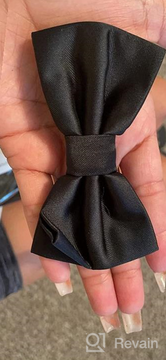 img 1 attached to 👔 Silver Boys' Accessories: Handkerchief and Boys Bow Tie Set review by Christian Bennett