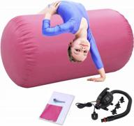 inflatable air track gymnastics mats with electric pump - 4 inch thickness, available in 10ft, 13ft, 16ft and 20ft for home use, yoga, training, cheerleading and water fun logo