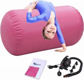 img 4 attached to Inflatable Air Track Gymnastics Mats With Electric Pump - 4 Inch Thickness, Available In 10Ft, 13Ft, 16Ft And 20Ft For Home Use, Yoga, Training, Cheerleading And Water Fun