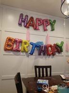 img 1 attached to Eco-Friendly Happy Birthday Balloon Banner - 16-Inch Mylar Foil Letters Sign Bunting For All Ages - Reusable Party Decorations And Supplies For Girls, Boys, And Adults review by James Cruz