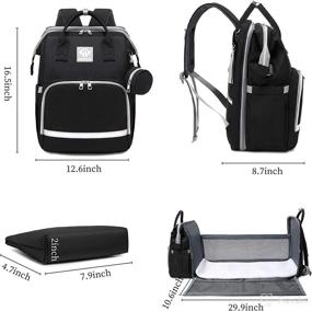 img 2 attached to 🎒 NEENUX Diaper Bag Backpack - Ultimate 3-in-1 Baby Bag with Changing Station, Perfect Diaper Bags for Baby Girl and Boy