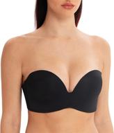 stay-put and strapless: meleneca women's multiway wireless bra with light padding and push-up design logo