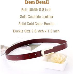 img 2 attached to 【CaserBay】Women Fashion Waistband Jeans【Suit 1 Burgundy】 Women's Accessories via Belts