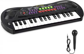 img 4 attached to Introducing The APerfectLife Kids Keyboard Piano - Ideal Musical Gift Toy For Kids Aged 3-8 Years - With 32 Keys And Multifunction Electric Features!