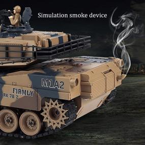 img 3 attached to 2.4Ghz 15 Channel M1A2 Abrams RC Tank With Smoking, Vibration And Airsoft BBS Bullets - Remote Control Military Toy For Kids & Adults