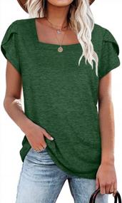 img 4 attached to Легкая женская футболка - WIHOLL Футболка с короткими рукавами и круглым вырезом