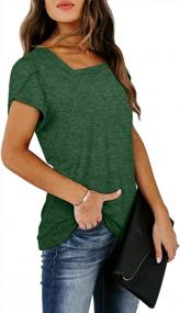 img 2 attached to Легкая женская футболка - WIHOLL Футболка с короткими рукавами и круглым вырезом
