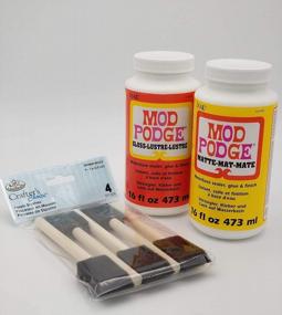 img 3 attached to 🎨 Ultimate Decoupage Kit: Dual 16oz Mod Podge Bottles (Matte + Gloss Finish) with 4-pk Foam Brushes - Complete Set for Perfect Sealing/ Gluing/ Finishing
