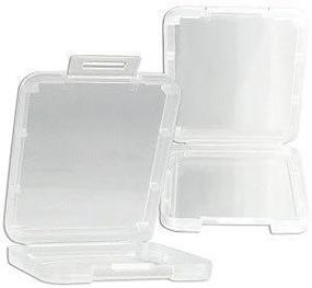 img 1 attached to 📦 10-Pack Clear Plastic CF/Compact Flash Memory Card Case Holder for SanDisk, Kingston, Transcend, Samsung (Plastic Case Only, Memory Card Not Included) - Shipping From USA