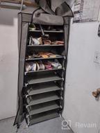 img 1 attached to Keep Your Shoes Organized And Dust-Free With UDEAR'S 9-Tier Shoe Rack In Grey review by Josh Allred
